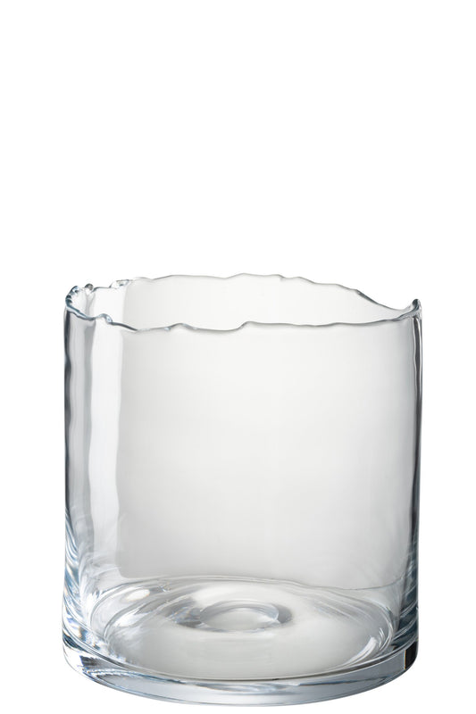 Windlicht Onregelmatige Rand Glas Transparant Hoog
