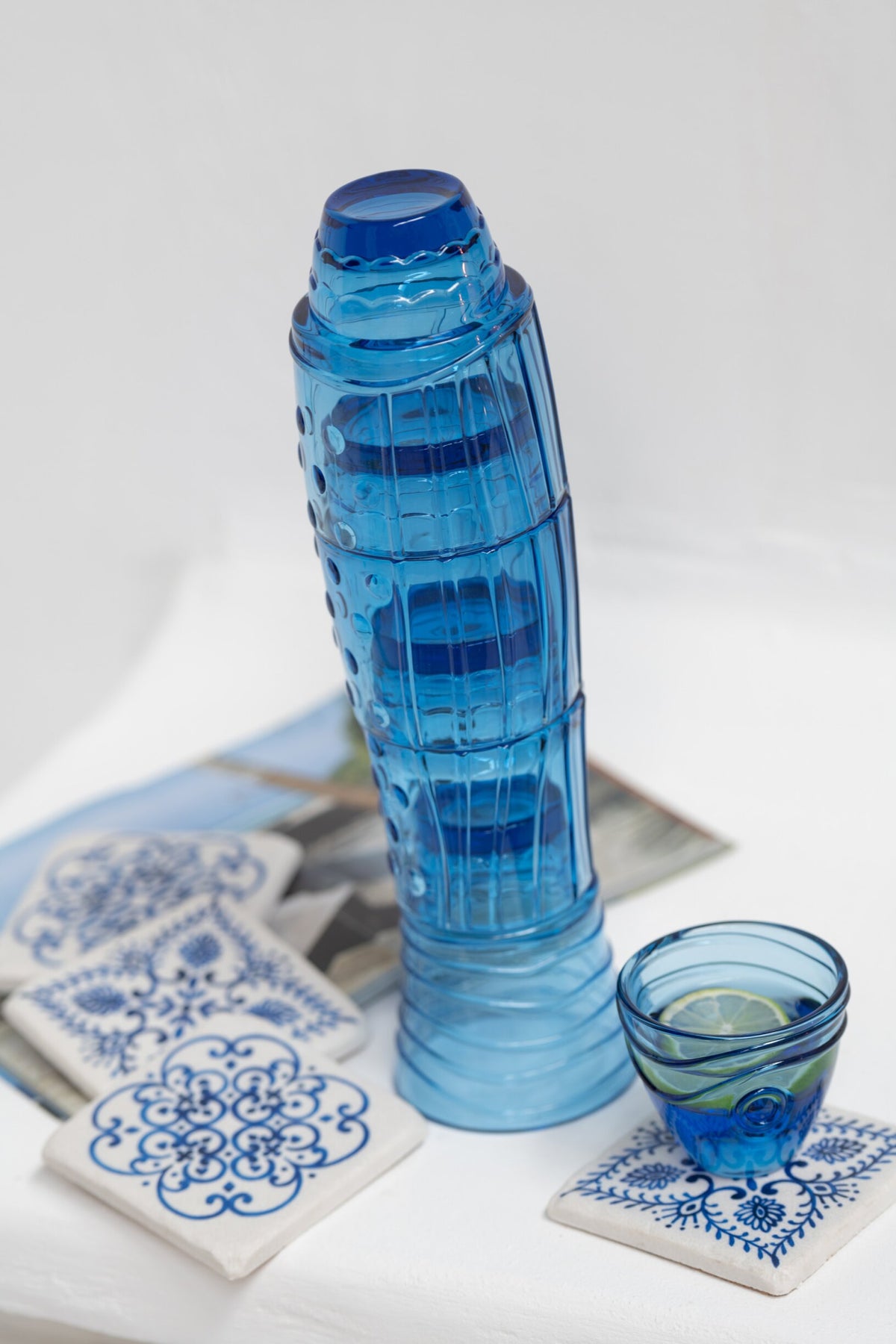 Verres de lunettes hauts bleus