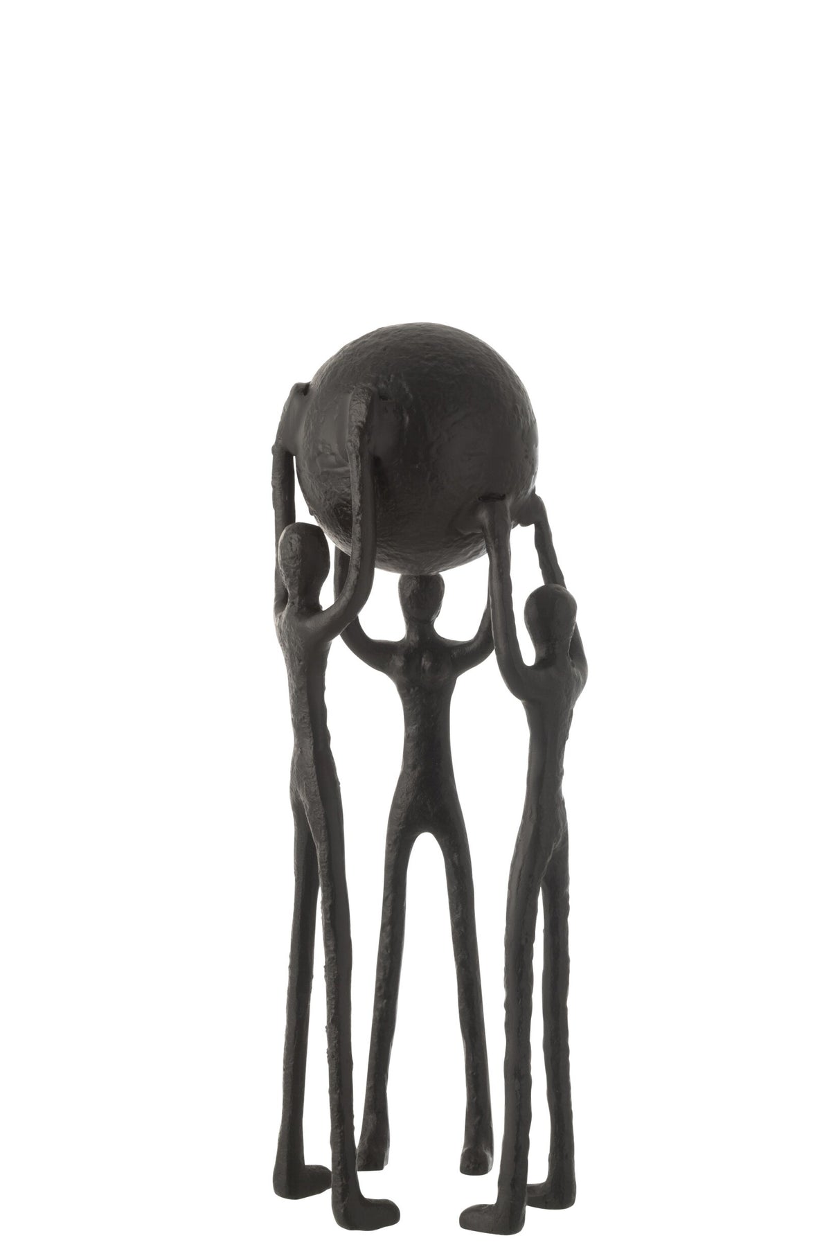 Figure Person Circle Ball Aluminium Black