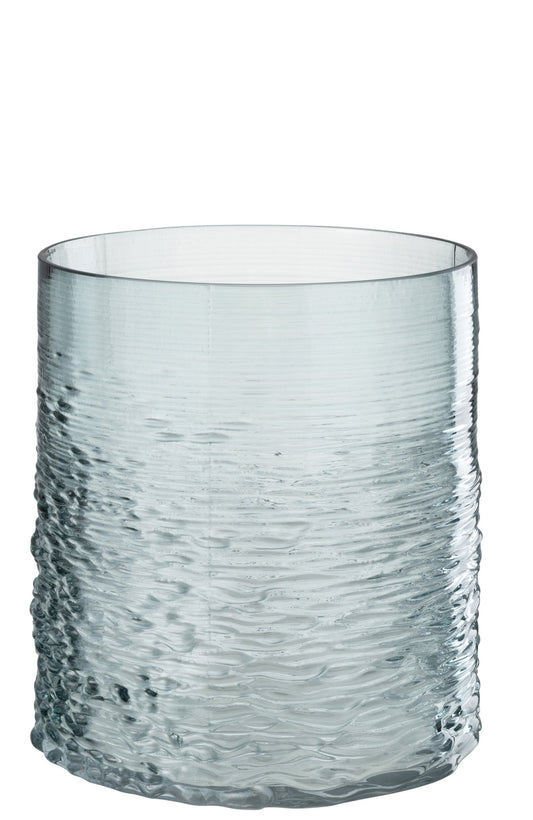 Windlicht Zee Glas Blauw Small