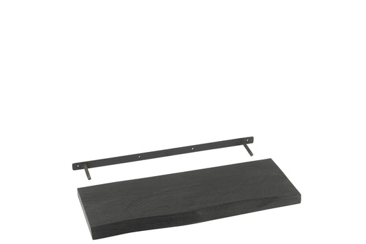 Wall Shelf Gerard Mango Wood Black Small