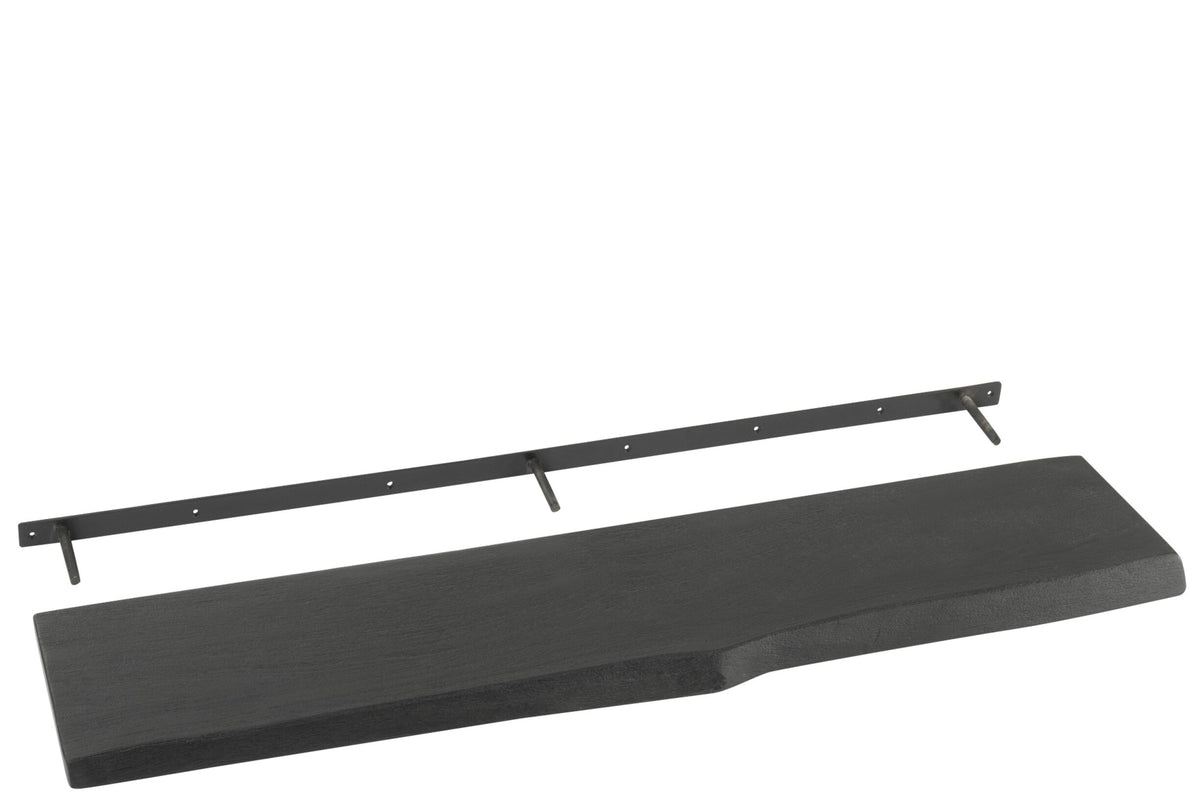 Wall Shelf Gerard Mango Wood Black Large