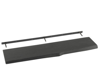 Wall Shelf Gerard Mango Wood Black Large
