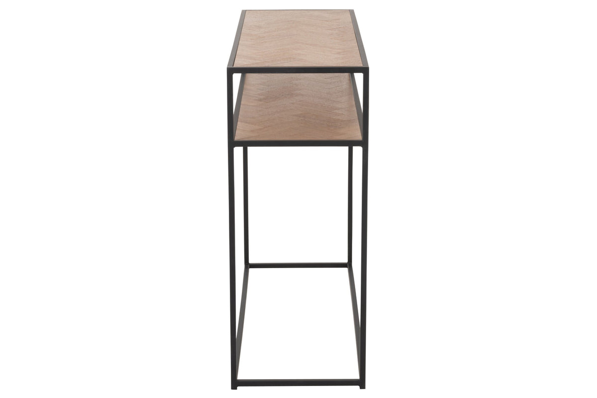 Console Zigzag Wood/Metal Natural/Black