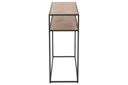 Console Zigzag Wood/Metal Natural/Black