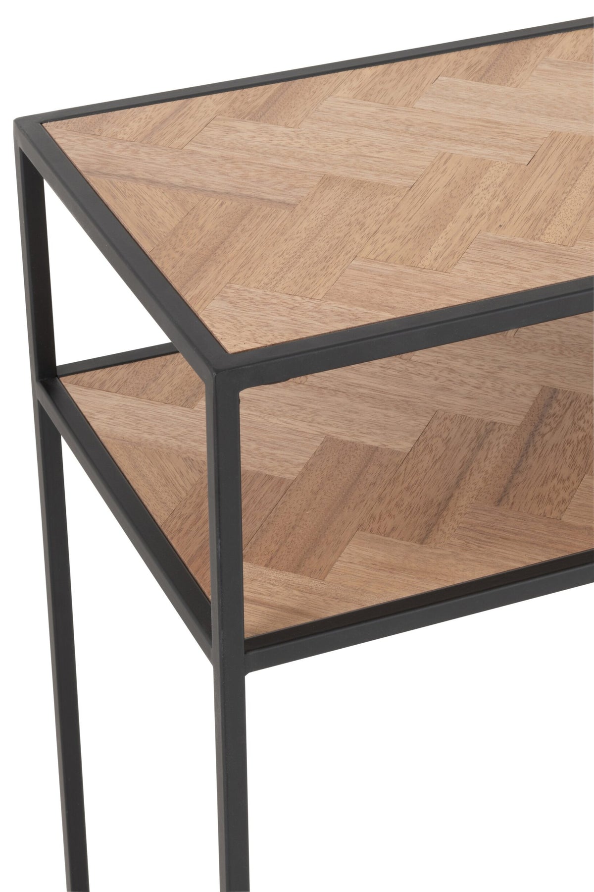 Console Zigzag Wood/Metal Natural/Black