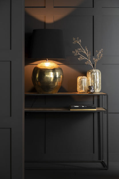 Console Zigzag Wood/Metal Natural/Black