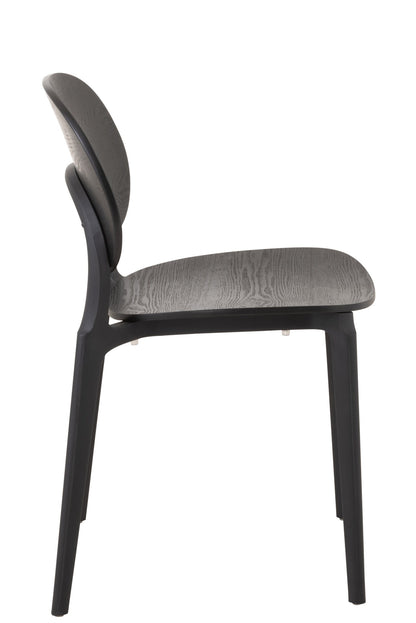 Chair Basic Polyester/Fineer Black