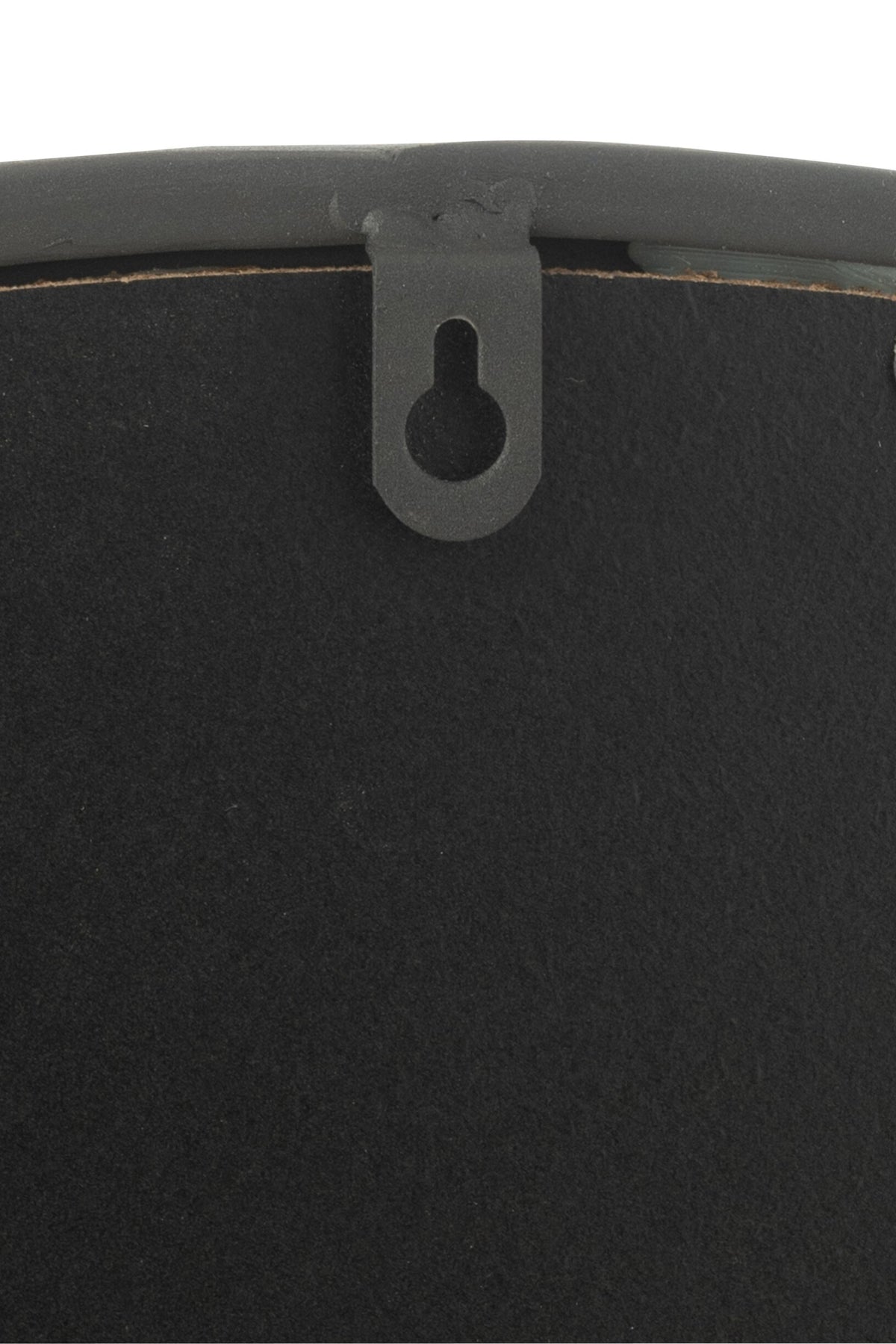 Mirror Round Matt Black Medium