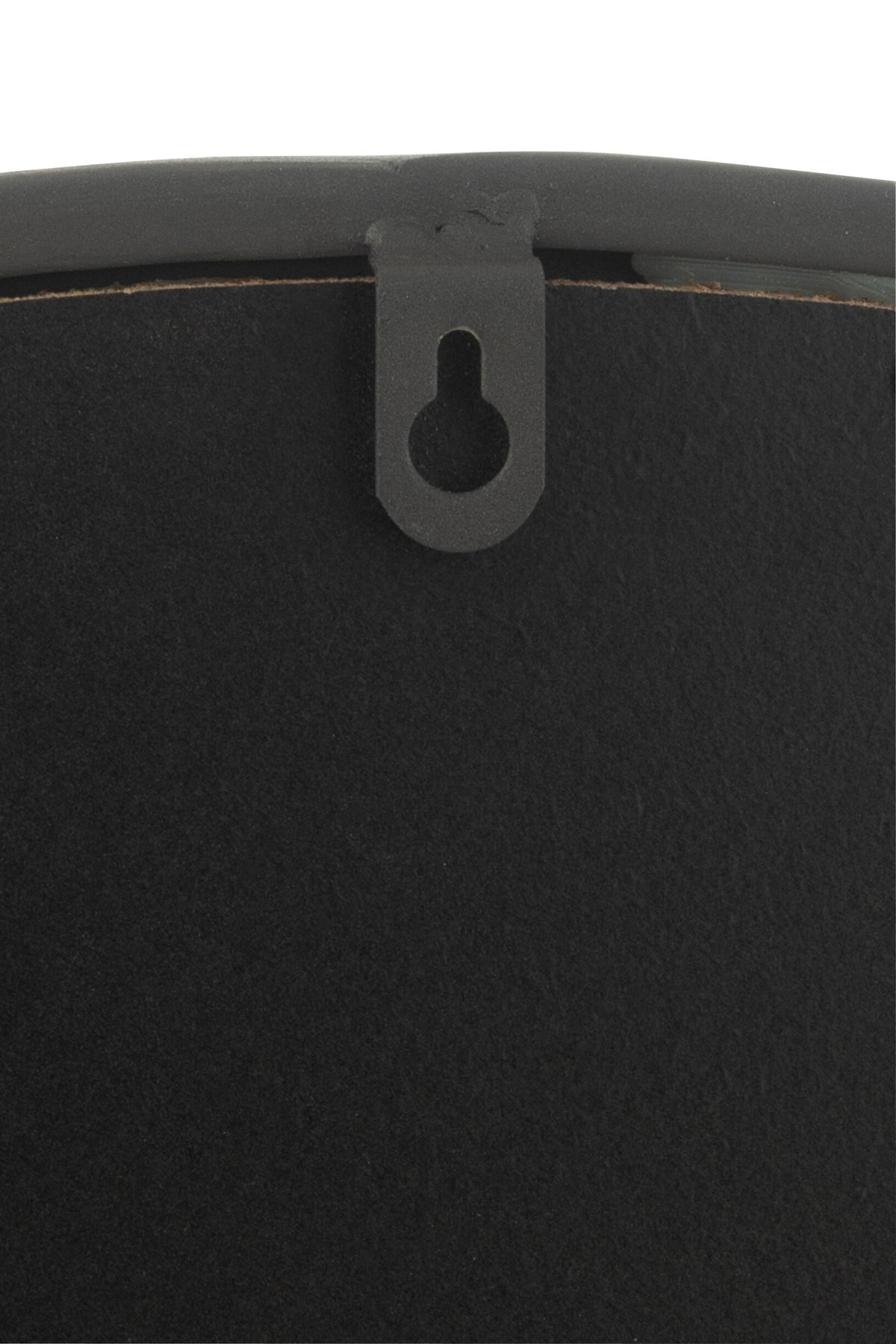 Mirror Round Matt Black Large