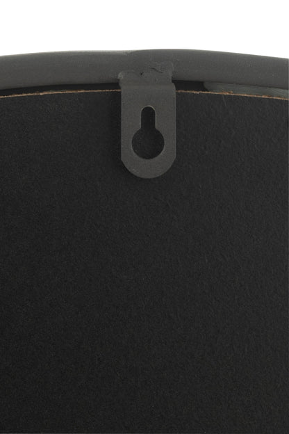 Mirror Round Matt Black Large