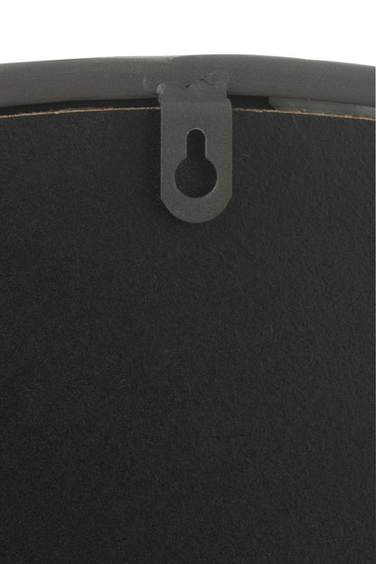 Mirror Round Matt Black Extra Large