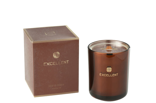 Geurkaars Excellent Siberia Fir Bruine Medium-80u