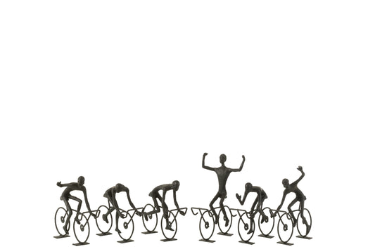 Cyclists Poly/Metal Black Small Assortment Of 6
