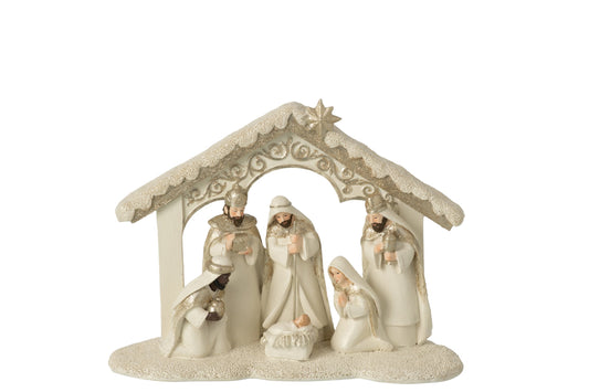 Nativity Stone Light Beige/Gold Large