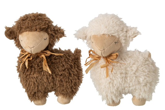Sheep Bow Polyester Brown/Beige Assortment Of 2