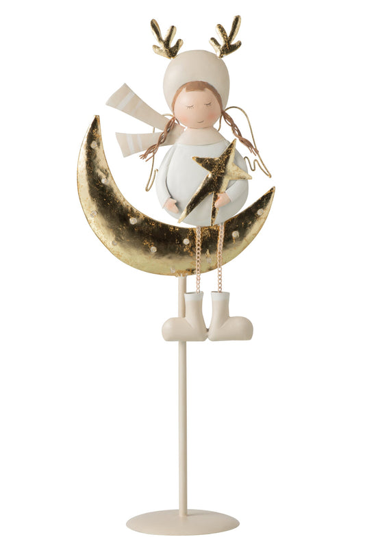 Child LED Moon Metal White/Gold