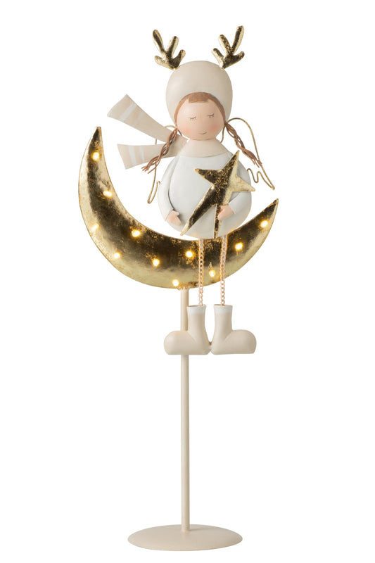 Child LED Moon Metal White/Gold
