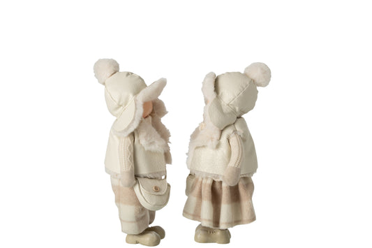Boy/Girl Bag + Hat Polyester Beige Small Assortment Of 2