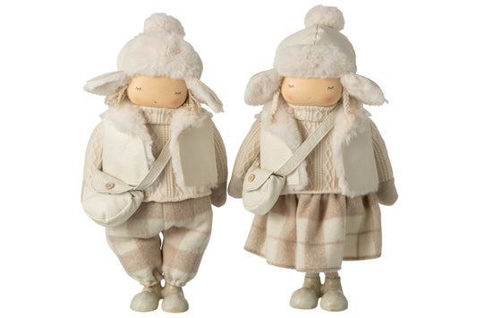 Boy/Girl Bag + Hat Polyester Beige Large Assortment Of 2
