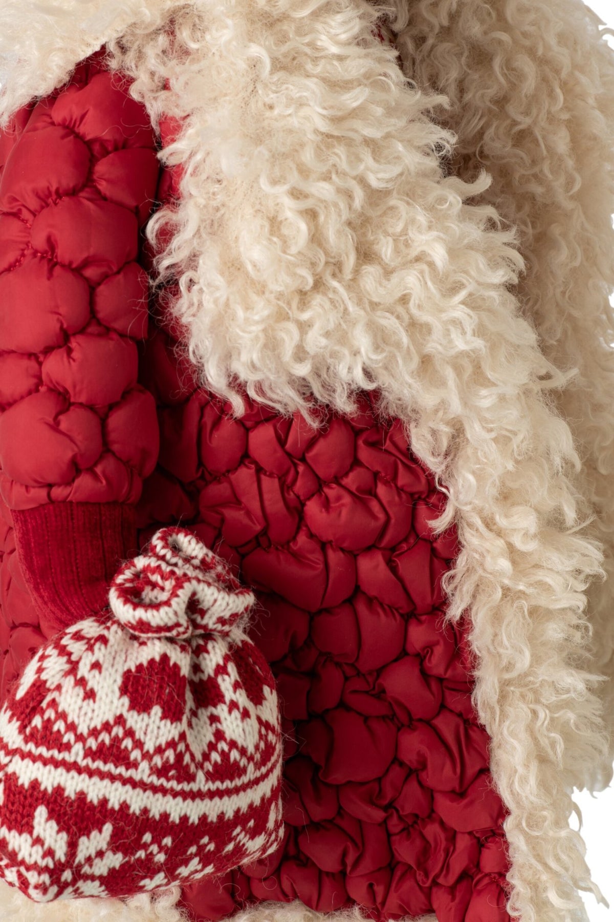 Moose Coat Polyester Christmas Red/Beige