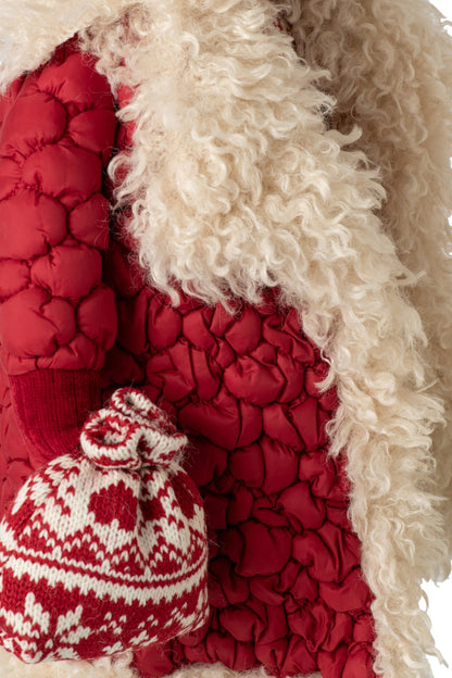 Moose Coat Polyester Christmas Red/Beige
