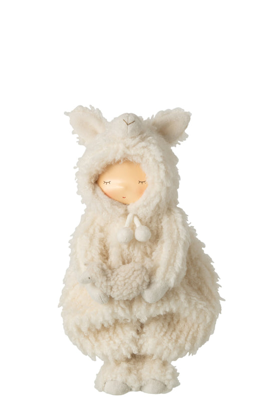Child Sheep Polyester White