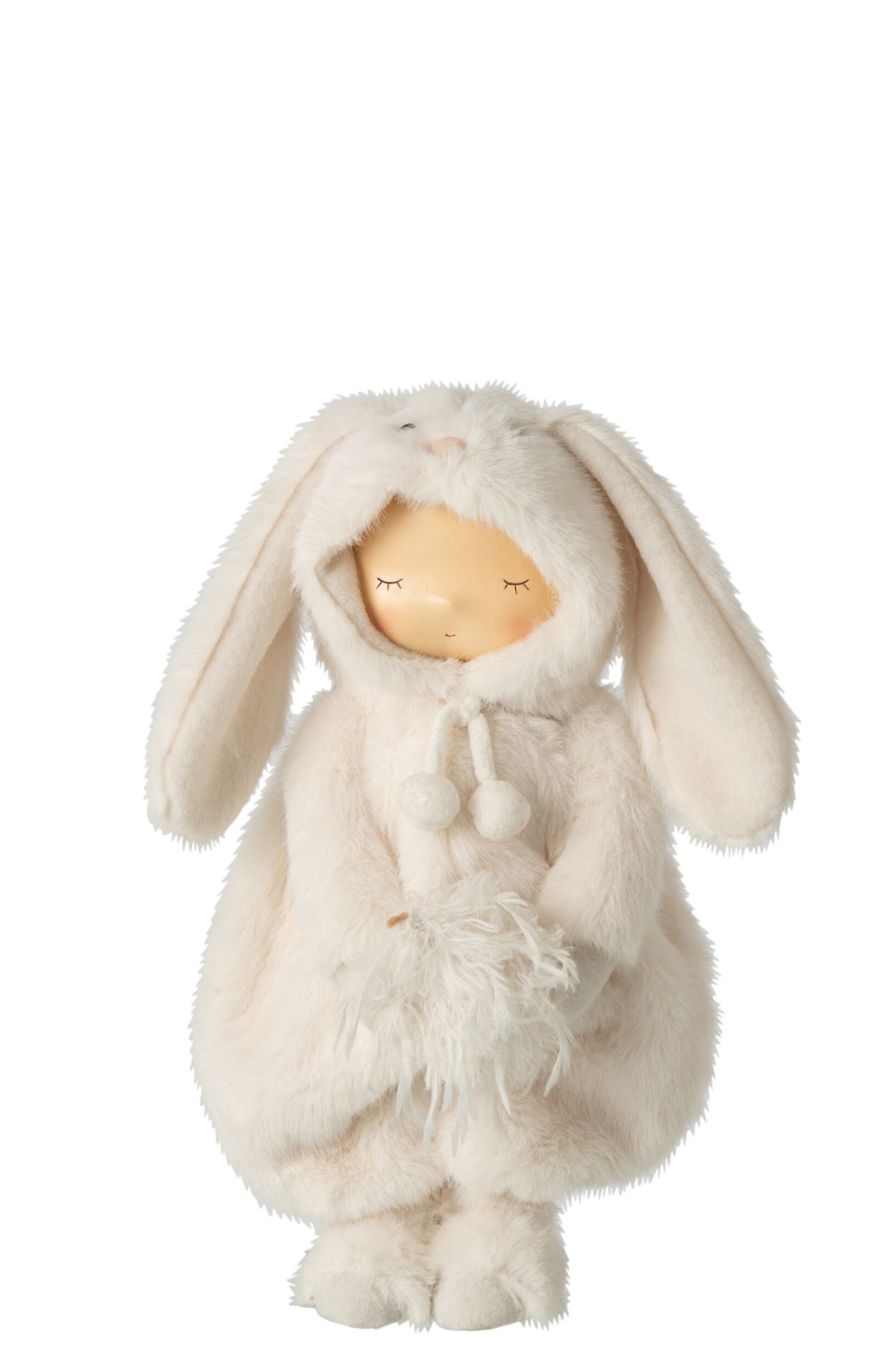 Child Rabbit + Rooster Polyester White