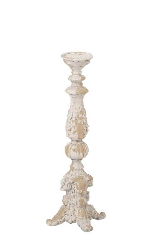 Theelichthouder Buiten Magnesium Ecru/Beige Large