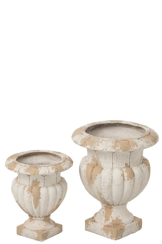 Flowerpot Outdoor Medici Magnesium Ecru/Beige Large