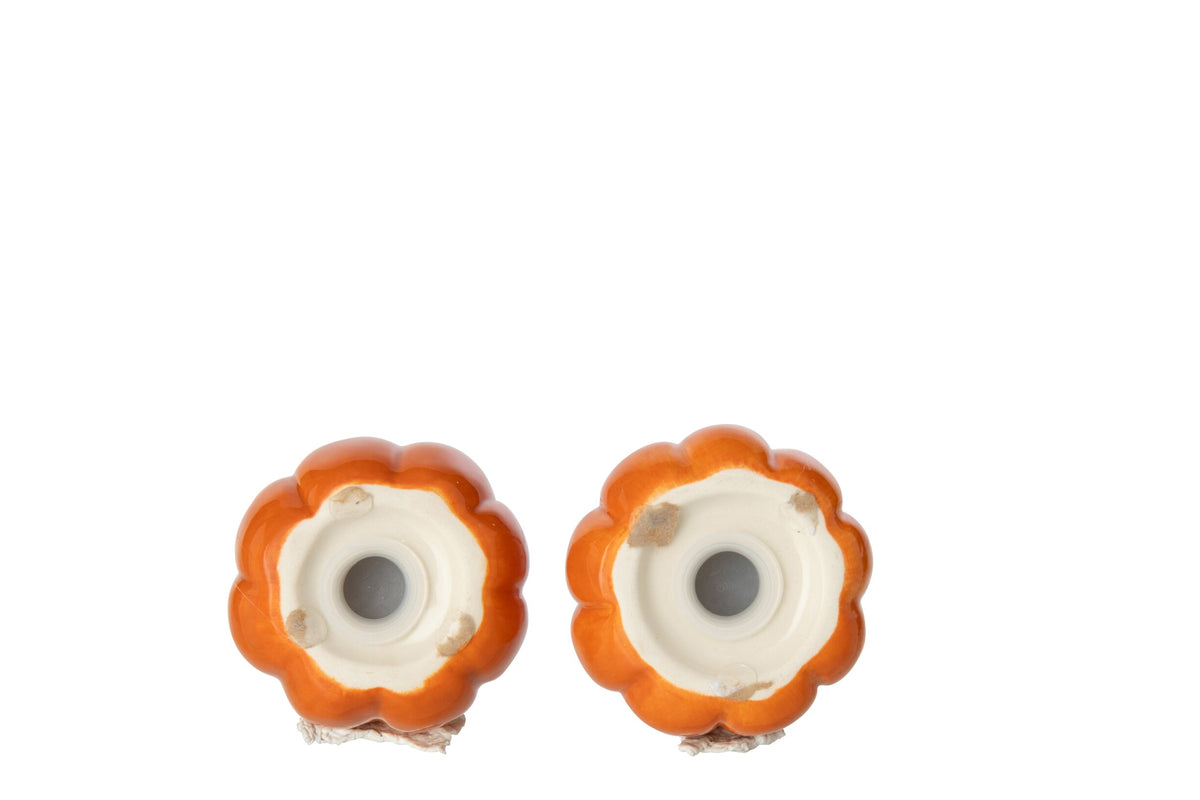 Zout & peper pompoen steengoed oranje