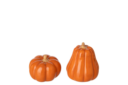 Salt & pepper pumpkin stoneware orange