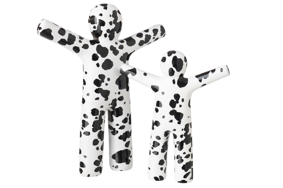 P'tit Maurice Dalmatian Polyresin White/Black Large