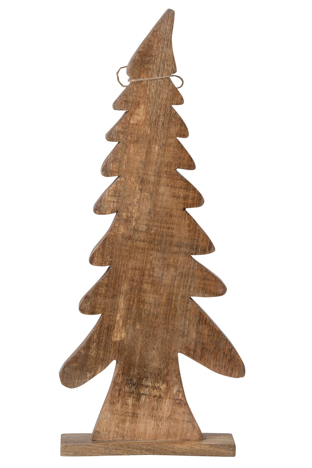 Pine Tree Bow Mango Wood Natural/White Large