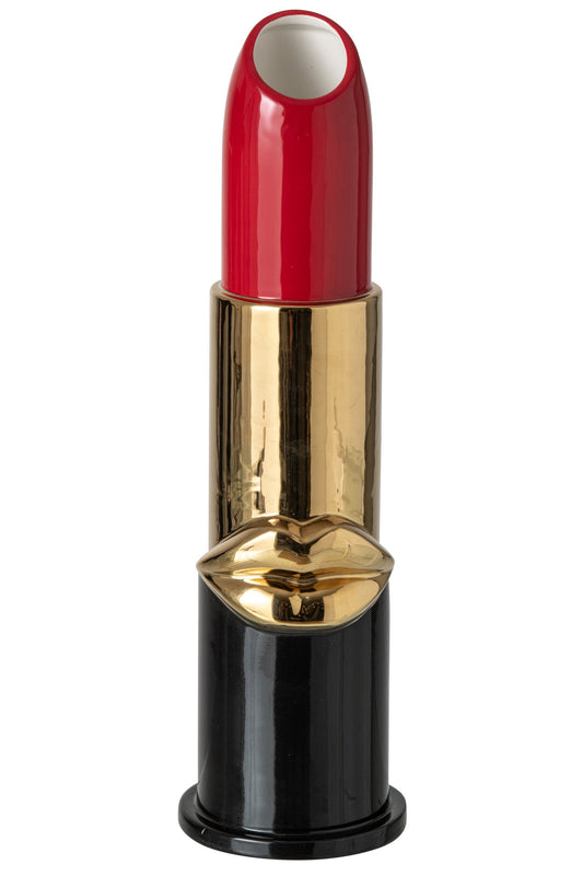 Vase Lipstick Resin Red
