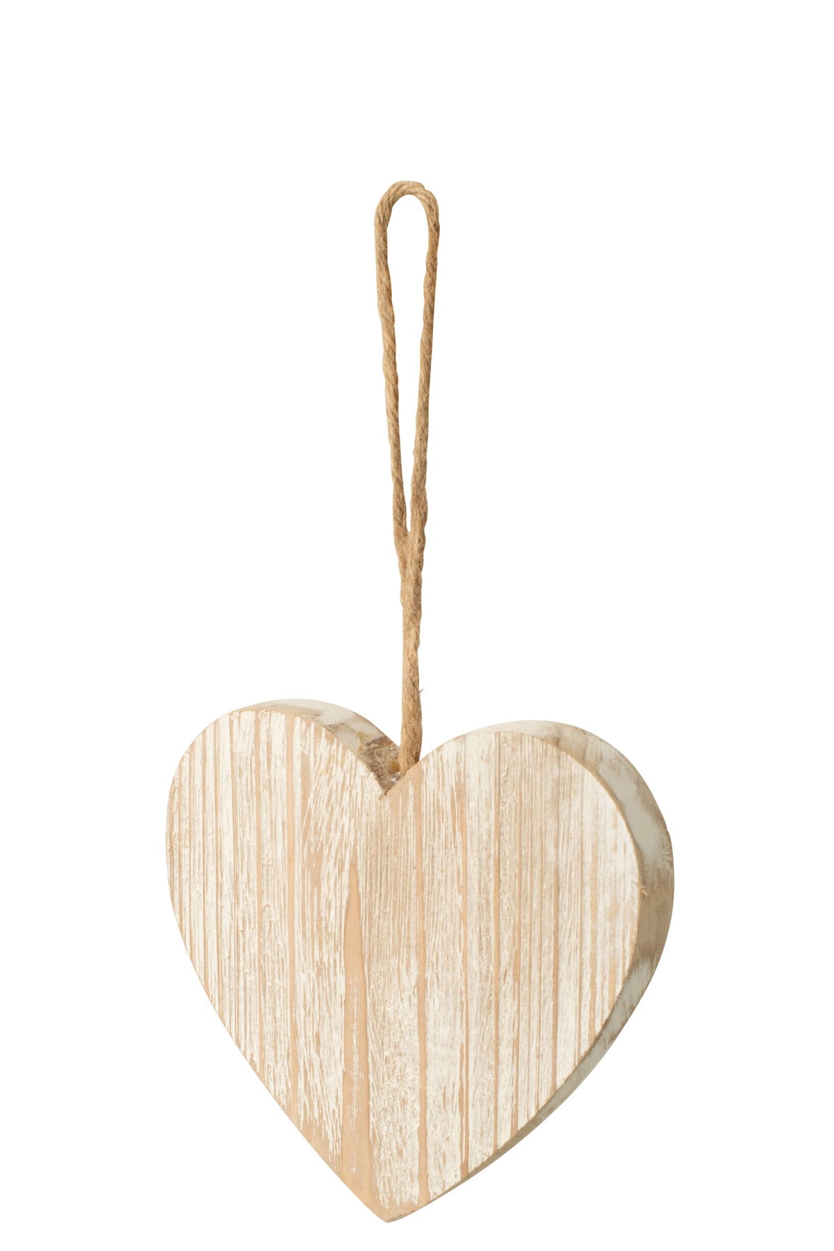 Hanger Heart Wood Off-White Small