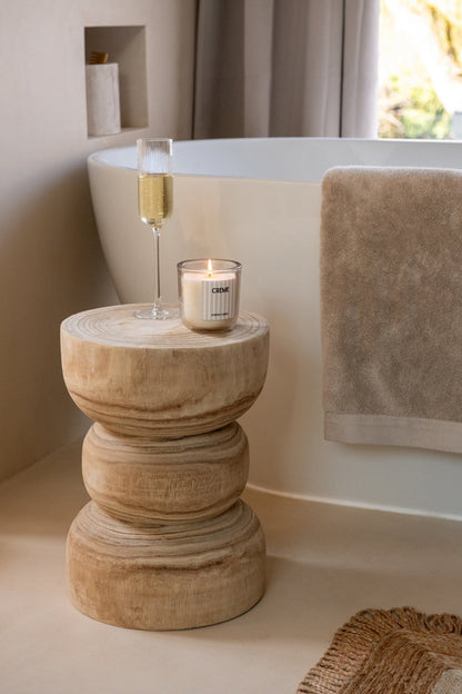 Side Table Leo Paulownia Wood Natural