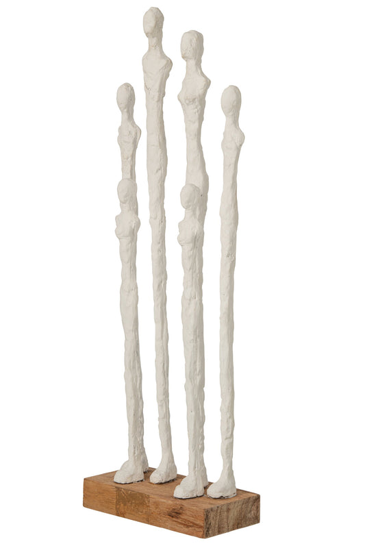 People On Base Polyresin Natural/White