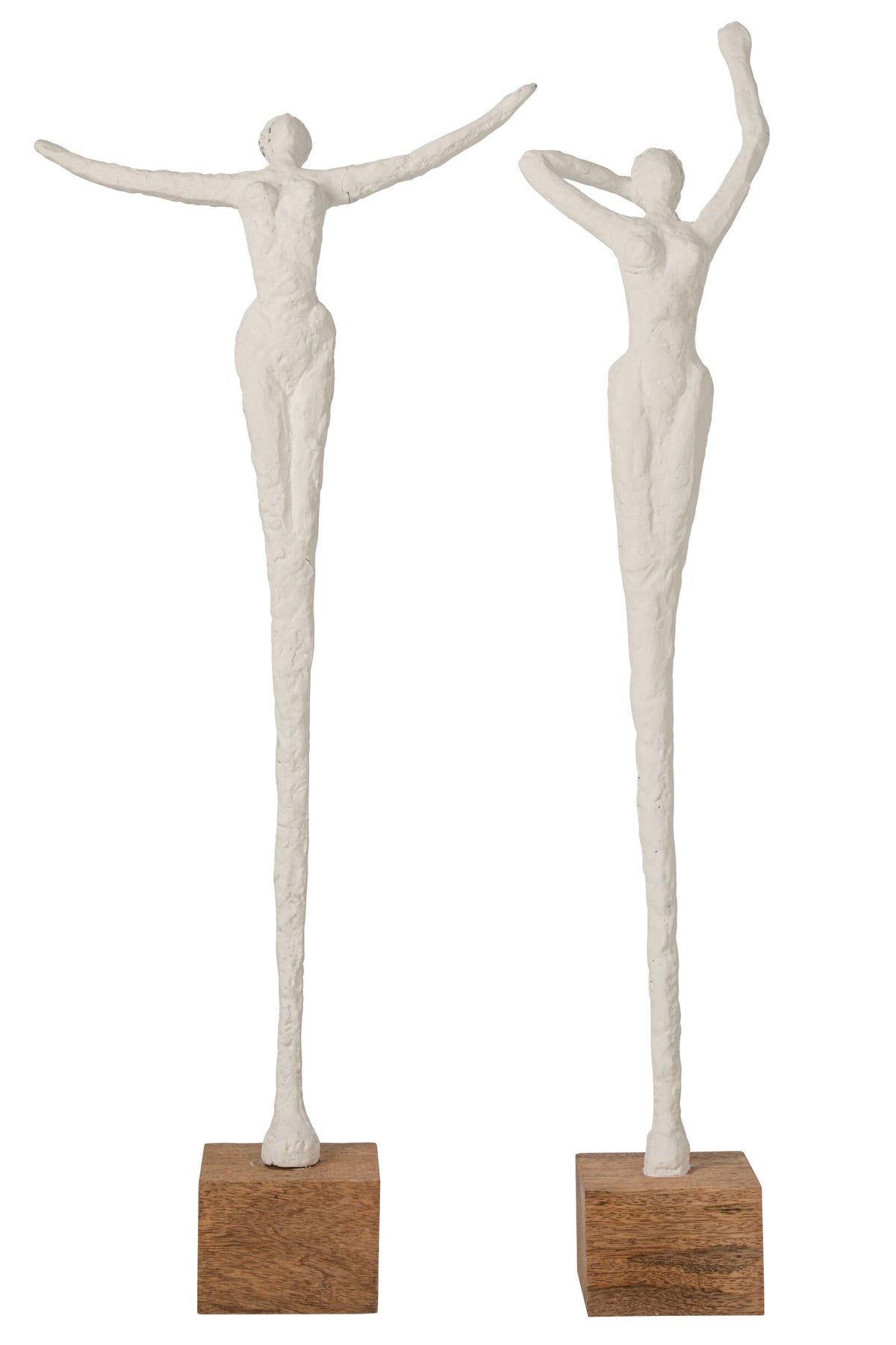 Lady On Base Pose Polyresin Natural/White Assortment Of 2
