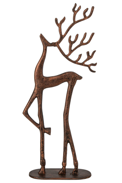 Reindeer On Base Aluminium Copper Large