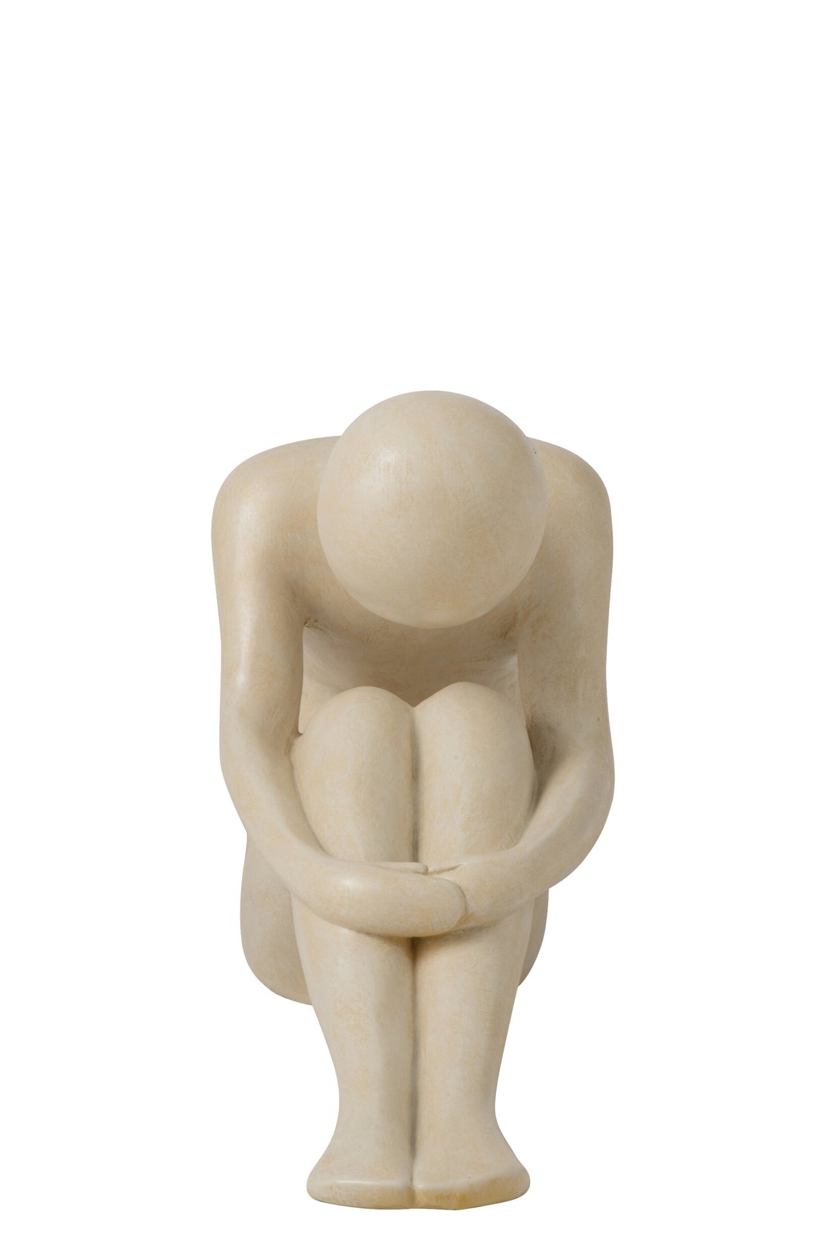 Figure Abstract Man Polyresin Off-White