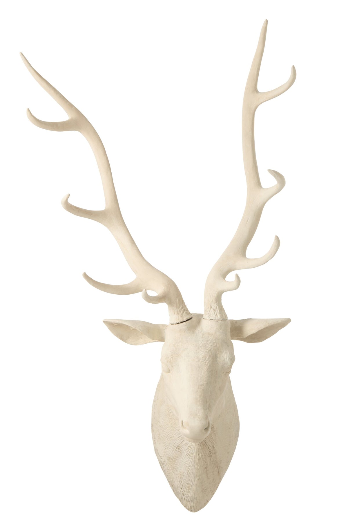 Deer Head Hanging Polyresin Beige