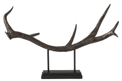 Antler On Base Polyresin Black