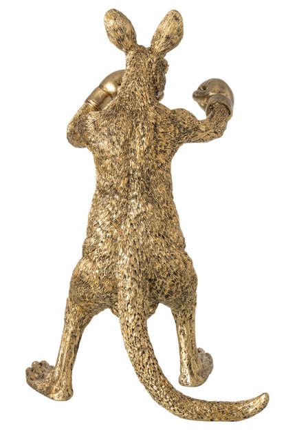 Kangaroo Boxer Polyresin Gold