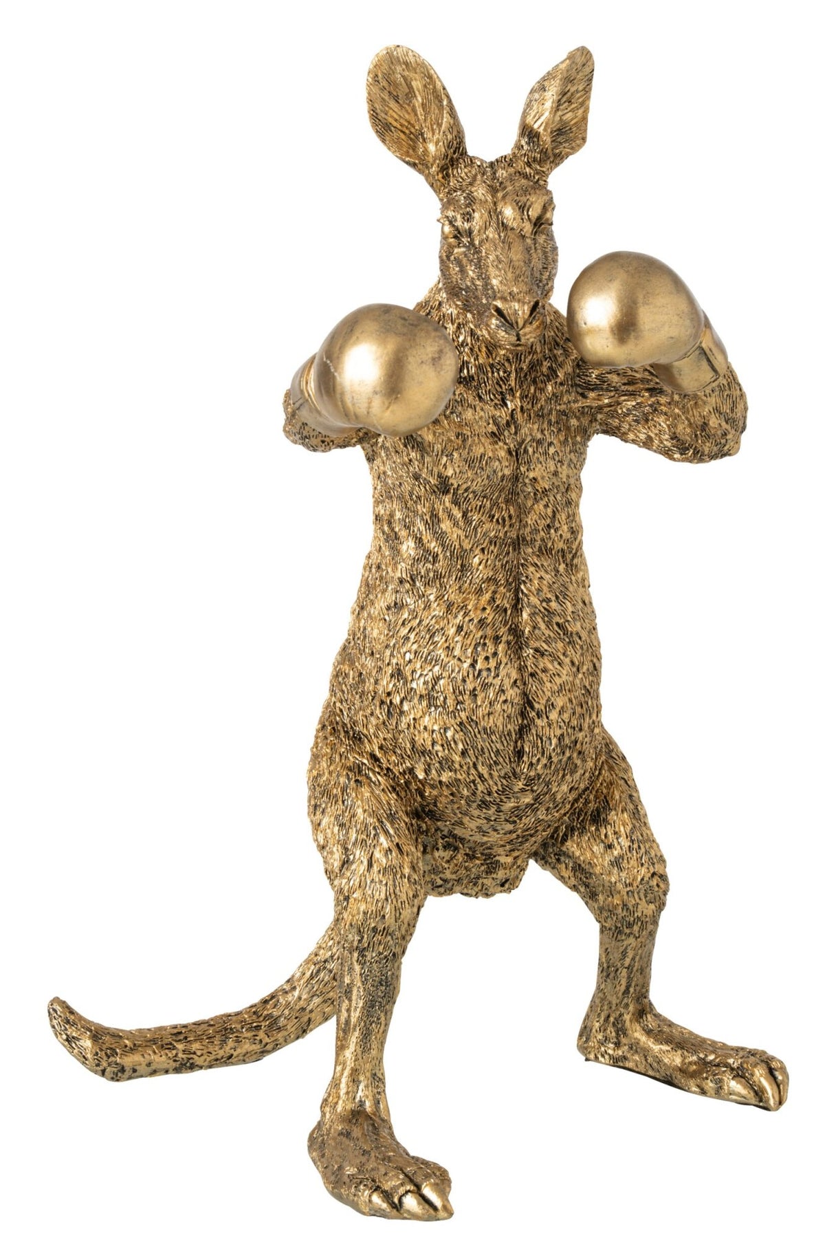 Kangaroo Boxer Polyresin Gold