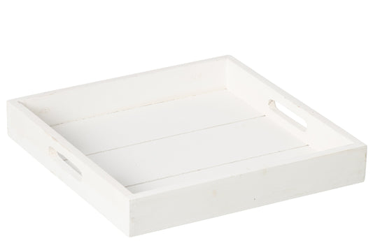 Decorative Tray Fir Wood White