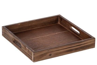Decorative Tray Fir Wood Brown