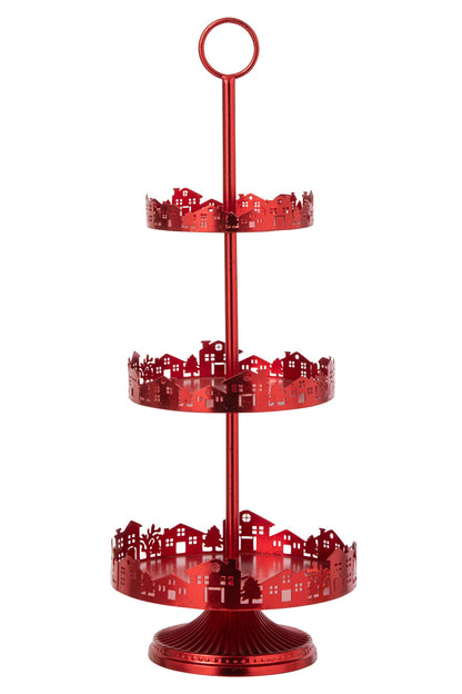 Decorative Tray Iron Red