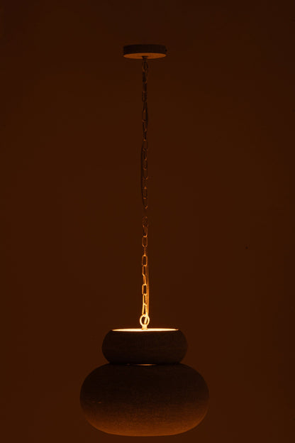 Small round white iron ceiling light