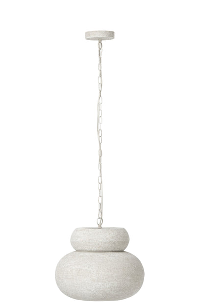 Small round white iron ceiling light